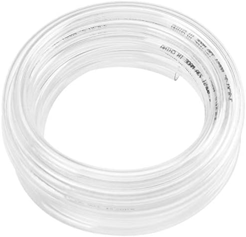 Eastrans 100ft x 1/4" ID Clear Vinyl Tubing, Flexible Hybrid PVC Tubing Hose, Lightweight Plastic Tube UV Chemical Resistant Vinyl Hose, BPA Free and Non Toxic