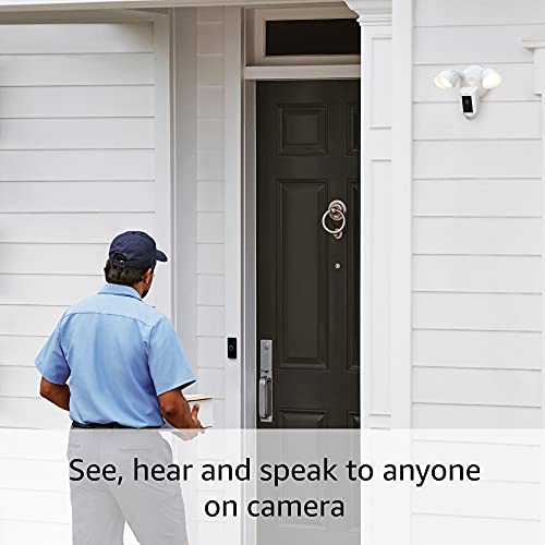 Ring Floodlight Cam Wired Plus — Outdoor home or business security with motion-activated 1080p HD video and floodlights, (2021 release) White