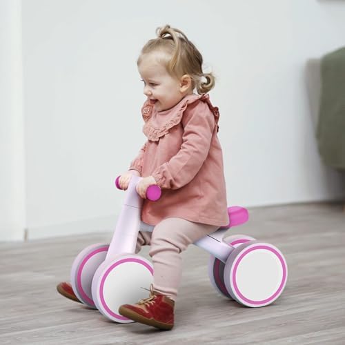 SEREED Baby Balance Bike for 1 Year Old Boys Girls 12-24 Month Toddler Balance Bike, 4 Wheels Toddler First Bike, First Birthday Gifts