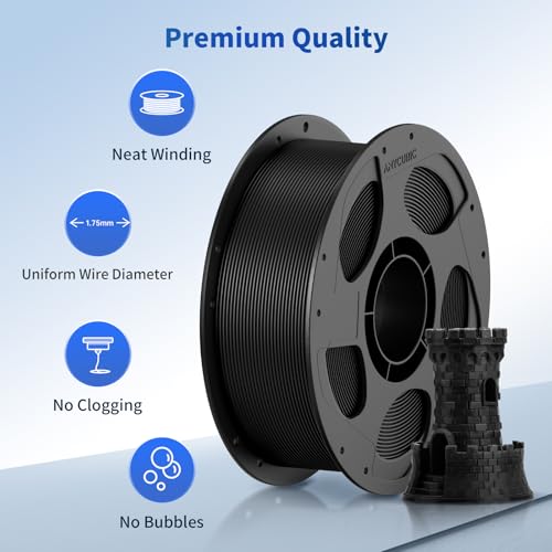 ANYCUBIC PLA Filament 1.75mm Bundle, 3D Printer Filament 1.75mm Dimensional Accuracy +/- 0.02mm, 1KG Spool (2.2 lbs), 5KG White + 5KG Gray, 10KG in Total