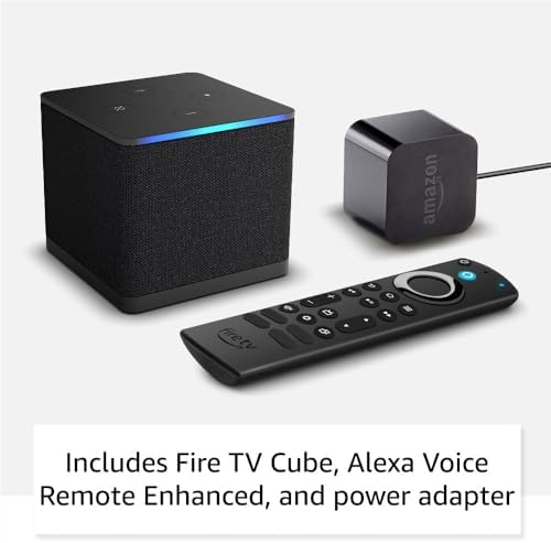 Amazon Fire TV Cube (newest model) with AI-powered Fire TV Search, Hands-free streaming device with Alexa, Wi-Fi 6E, 4K Ultra HD