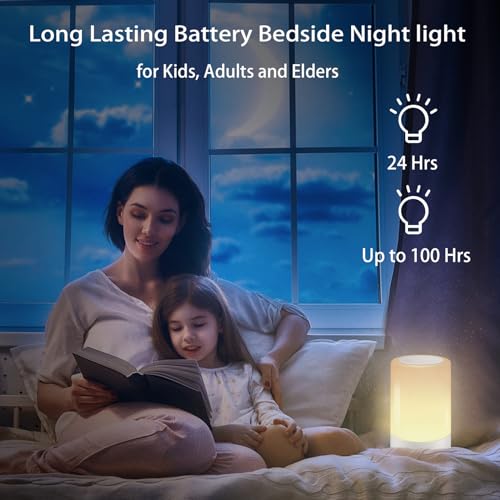 G Keni Nursery Night Light for Baby, Portable LED Touch Night Lamp for Kids and Adult, Breastfeeding, Sleep Aid, USB Rechargeable Nursing Lamp, Bedside Dimmable Warm Night Light, Soft Eye Caring