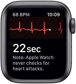 Apple Watch Series 5 (GPS, 40MM) - Space Gray Aluminum Case with Black Sport Band (Renewed)