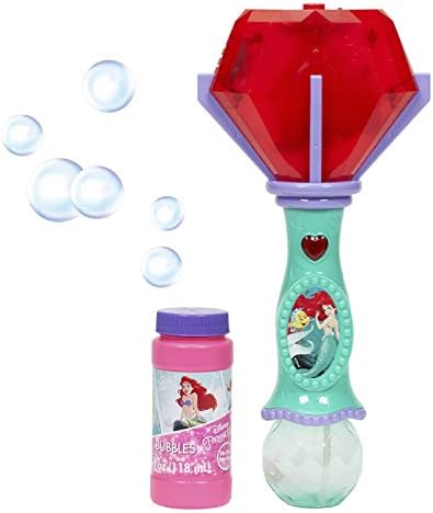 Little Kids Disney Little Mermaid Lights and Sound Musical Bubble Wand, Bubble Solution Included, Multi