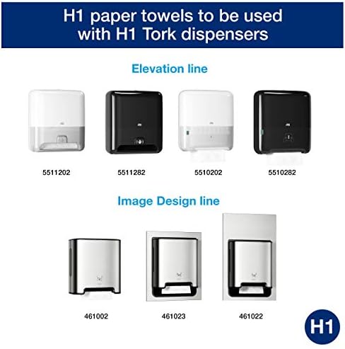 Tork Matic Paper Hand Towel Roll White H1 (6 Rolls) and Tork Mini Jumbo Toilet Paper Roll White T2 (12 Rolls)