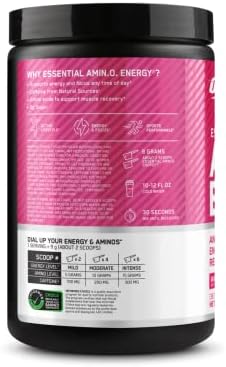 Optimum Nutrition Amino Energy - Pre Workout with Green Tea, BCAA, Amino Acids, Keto Friendly, Green Coffee Extract, Energy Powder - Watermelon, 30 Servings (Packaging May Vary)