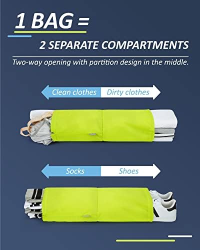BAGSMART 6 Set Compression Packing Cubes - Lightweight Travel Essentials, Durable Luggage Organizer