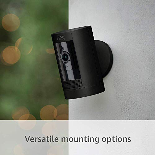 Like-New Ring Stick Up Cam Battery HD security camera with custom privacy controls, Simple setup, Works with Alexa - Black