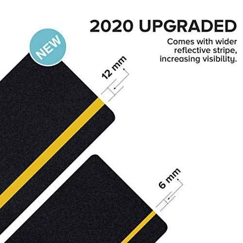 LifeGrip Anti Slip Traction Tape with Reflective Stripe, 6 Inch x 33 Foot, Best Grip Tape Grit Non Slip, Outdoor Non Skid Treads, High Traction Friction Abrasive Adhesive for Stairs Step (6" X33')