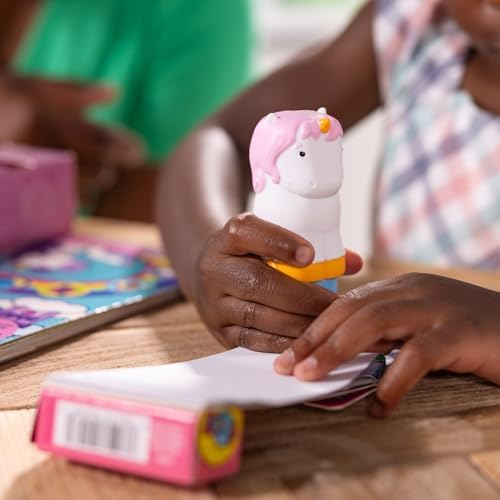 Melissa & Doug Sticker Wow!™ Unicorn Bundle: 24-Page Activity Book, Refillable Sticker Stamper, Mini Pad, 500 Stickers, Arts and Crafts for Kids Ages 3+