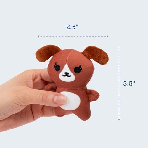 WHAT DO YOU MEME? Emotional Support Puppies by Relatable, Cuddly Stuffed Animals, Plushies, and Cute Stuff, Great Gift Ideas for Loved Ones of All Ages, Includes 5 Plushies with Carrying Basket