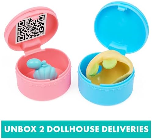 Gabby's Dollhouse, Primp and Pamper Bathroom with Mercat Figure, 3 Accessories, 3 Furniture and 2 Deliveries, Kids Toys for Ages 3 and up