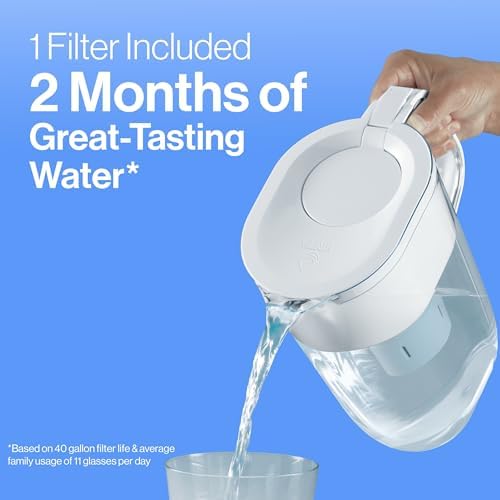 Brita UltraMax Large Water Dispenser With Standard Filter, BPA-Free, Reduces Copper, Cadmium and Mercury Impurities, Lasts 2 Months or 40 Gallons, Includes 1 Filter, Kitchen Accessories, Large 27-Cup