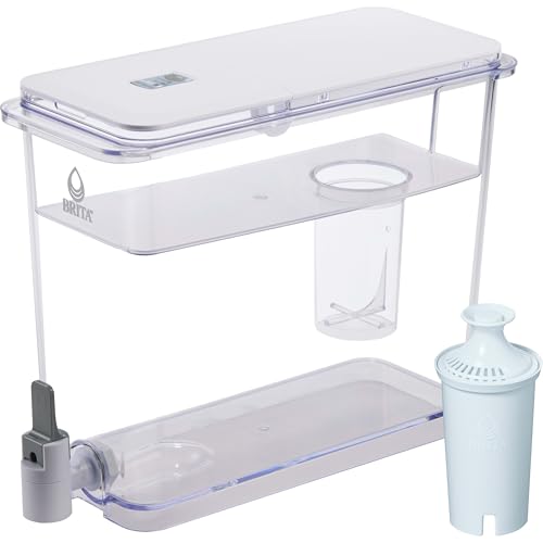 Brita UltraMax Large Water Dispenser with 1 BritaPlus Filter, 27 Cup, White (Package May Vary)