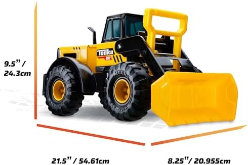 Tonka Steel Classics Front Loader - Made with Steel & Sturdy Plastic, Yellow Toy Construction Truck, Boys and Girls, Kids, Toddlers, Ages 3+