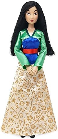 Disney Store Girl's Disney Princess Classic Doll (Mulan), 11 Inches, Includes Brush with Molded Details, Fully Posable Toy in Classic Outfit - Disney Princess Toys