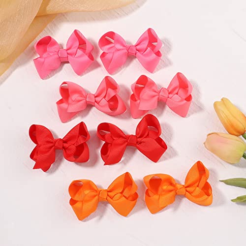 80PCS 3Inch Hair Bows for Girls Grosgrain Ribbon Toddler Hair Accessories with Alligator Clips for Toddlers Baby Girls Kids Teens in Pairs