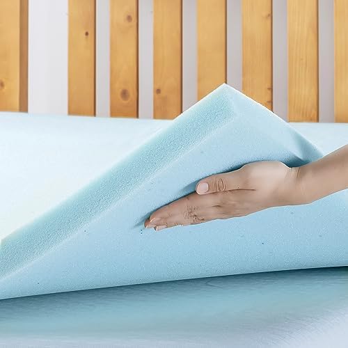 Best Price Mattress 1.5 Inch Ventilated Memory Foam Mattress Topper, Cooling Gel Infusion, CertiPUR-US Certified, Dorm Essentials, Twin XL