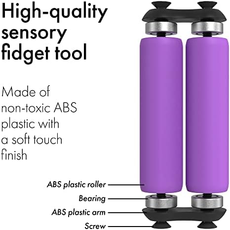 ONO Roller - Handheld Fidget Toy for Adults | Help Relieve Stress, Anxiety, Tension | Promotes Focus, Clarity | Compact, Portable Design (Junior Size/ABS Plastic, Purple)
