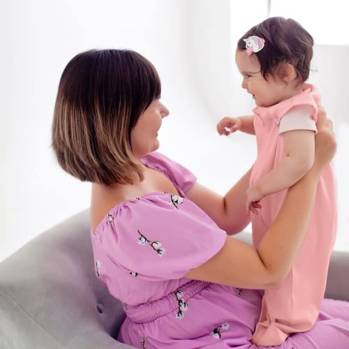 Mama Cheetah Baby Sleep Sack 0.5 TOG, Organic Cotton Baby Wearable Blanket with Two-Way Zipper, Swaddle Transition Baby Sleeping Bag for Newborn Infant Toddler Boy Girl, 6-12 Months