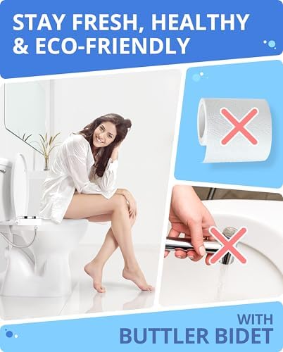 CLEAR REAR Bidet Attachment for Toilet – Non-Electric, Self-Cleaning - Adjustable Water Pressure Nozzle - Bidet Attachment for Toilet Seat with Front & Rear Wash, Hygienic Bathroom Upgrade (Black)