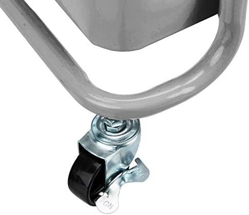 Amazon Basics 3-Tier Rolling Utility or Kitchen Cart, Lockable Wheels, Multifunctional Storage, Charcoal