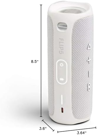 JBL FLIP 5 Waterproof Portable Bluetooth Speaker - White (Renewed)