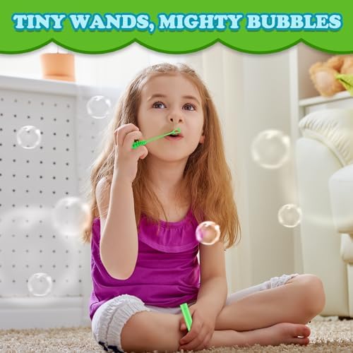 Mini Small Bubbles Wands Toys Gifts Bulk for Kids 80 Pack-Bubble Party Favors Supplies for Toddlers, Bulk Non Candy Treats Goodie Prizes for Birthday Wedding Parade Throws Giveaways Handouts
