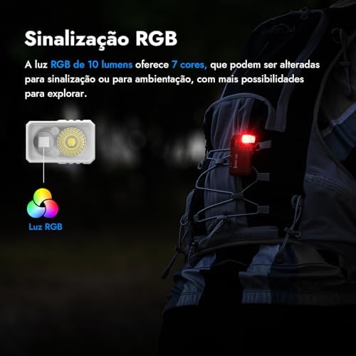 WUBEN G5 Rechargeable EDC Flashlight, 400 Lumens Dual Light Sources Mini Flashlight with RGB Light, Portable Flat Pocket Flashlights, Magnetic Keychain Flashlight