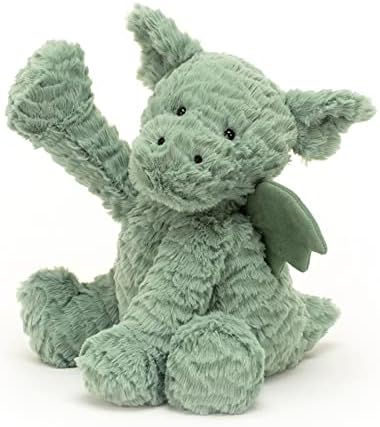 Jellycat Fuddlewuddle Dragon Stuffed Animal, 9 inches - Mythical Plush Toy - Classic Children's Gift