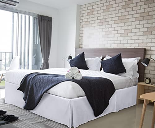 Utopia Bedding Queen Bed Skirt - 20 Pack - Soft Quadruple Pleated Ruffle - Easy Fit with 16 Inch Tailored Drop - Hotel & B&B Quality, Shrinkage and Fade Resistant (Queen, White)