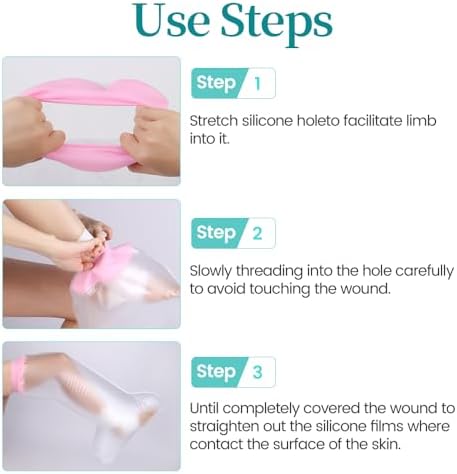 Waterproof Cast Covers for Shower Leg, Knee Surgery Recovery Equipment, Cast Protector for Showering Leg Adult Wounds, Cast Cover Leg Adult After Surgery, Shower Boot Cover Waterproof Foot, Reusable