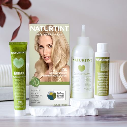 Naturtint 10N Light Dawn Blonde Permanent Hair Color (Pack of 6), Ammonia Free, Vegan, Cruelty Free, up to 100% Gray Coverage, Long Lasting Results (Packaging may vary)