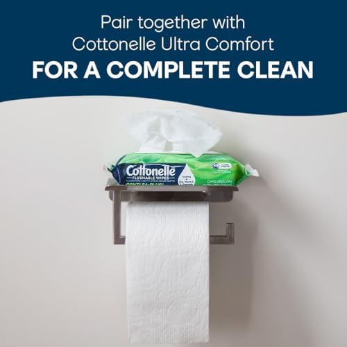 Cottonelle GentlePlus Flushable Wet Wipes with Aloe & Vitamin E, 2 Refill Packs, 168 Wipes Per Pack (336 Total), Packaging May Vary