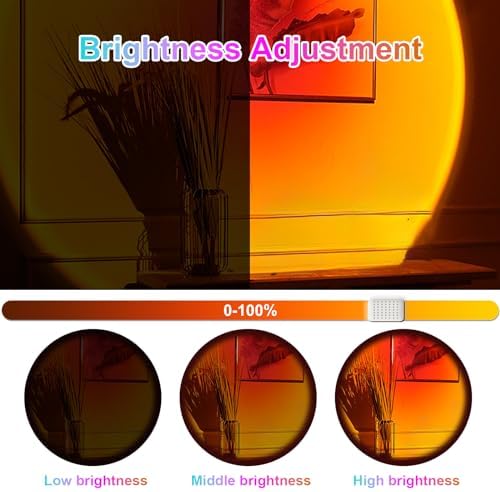 Sunset Lamp Projector with APP and Button Control, Multicolor Changing Projection Light Sunlight Lamp for Bedroom, Photography, Party, Tiktok Live, Room Decor