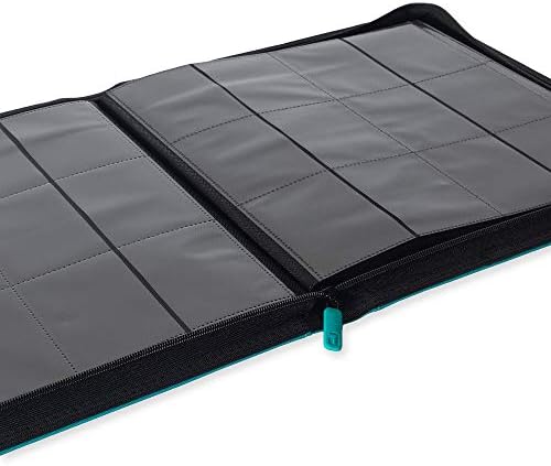 Vault X 12 XL Pocket Trading Card Zip Binder - 624 cards, Premium Exo-Tec Album Material, 26 Side-Loading Pages, Folder for Collectible Card Games, Sports, TCG (Teal)
