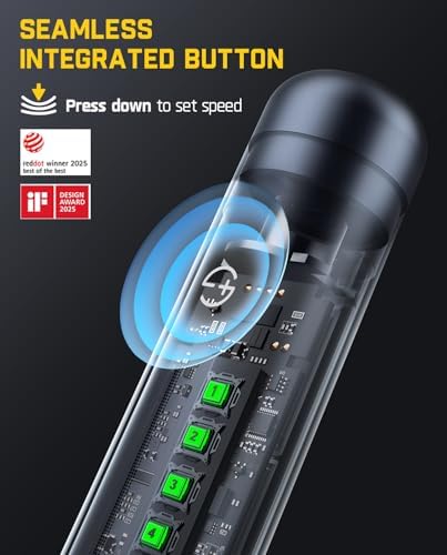 Fanttik F2 Master Mini Cordless Rotary Tool Kit, NeoPulse Motor, 5 Variable Speed, 25000 RPM, Revostor Hub, 35 Accessories, for 3D Printer Sanding, Polishing, Drilling, Carving, DIY Crafts