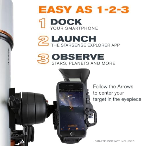 Celestron StarSense Explorer DX 102AZ App-Enabled Telescope – 102mm Refractor with Smartphone Dock & StarSense App – iPhone & Android Compatible – Easy-to-Use for Beginners