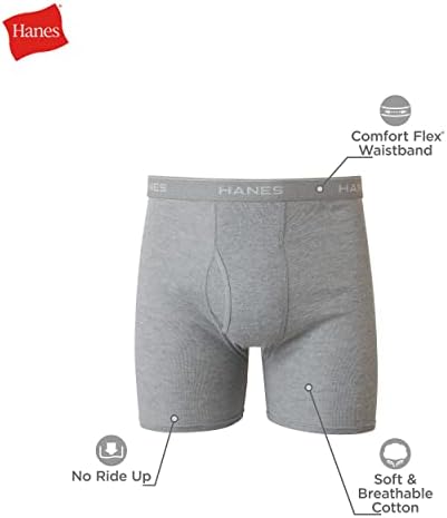 Hanes Men's Boxer Briefs, Cool Dri Moisture-Wicking Underwear, Cotton No-Ride-up for Men, Multi-Packs