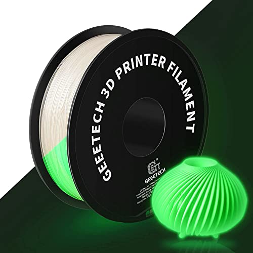 Geeetech 3D Printer Filament,Luminous PLA Filament 1.75mm,Glow in The Dark Green 1kg (2.2lbs) 1 Spool