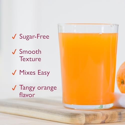 Metamucil 4-in-1 Daily Fiber Supplement, Psyllium Husk Powder for Digestive Health, Sugar-Free Fiber Supplement, Orange, Naturally Sourced Psyllium Husk Powder, 180 teaspoons