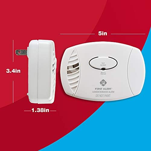 FIRST ALERT Plug-In Carbon Monoxide Detector with Battery Backup, (Pack of 3), CO605