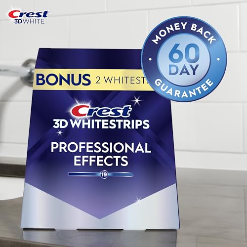 Crest 3D Whitestrips Professional Effects – Teeth Whitening Kit, 22 Treatments (20 + 2 Bonus), Each with 1 Upper/1Lower, 44 Strips – Crest 3DWhite Teeth Whitening Strips