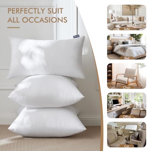 MIULEE 12x20 Inches Pillow Inserts Pack of 2, Decorative Throw Pillow Inserts for Couch