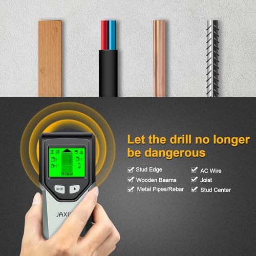 Stud Finder Wall Scanner - 5 in 1 Stud Finder Tool w/Microprocessor Chip and HD LCD Display, Stud Detector Beam Finders for Center & Edge of Wood AC Wire Metal Studs Joist Pipe