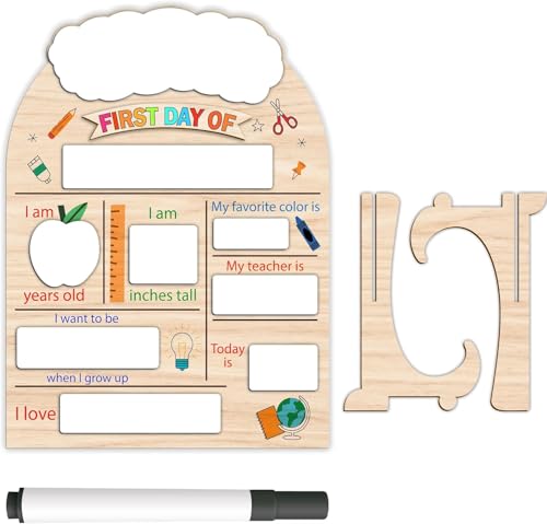 First Day Last Day of School Board Sign for Kids, First Day of Daycare Sign, Back To School Board Sign, Forst Day of School Sign, First Day of School Board - Back to School Kids Supplies Preschool