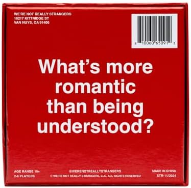 WE'RE NOT REALLY STRANGERS Couples Edition Card Game - 150 Conversation Cards for Couples - 2 Player Game for Memorable Date and Game Nights, Meaningful Games for Adults and Teens, Ages 15+, 2 Players