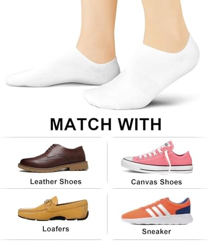 wernies No Show Socks Women Low Socks Non Slip Flat Boat Line 4/8 Pairs