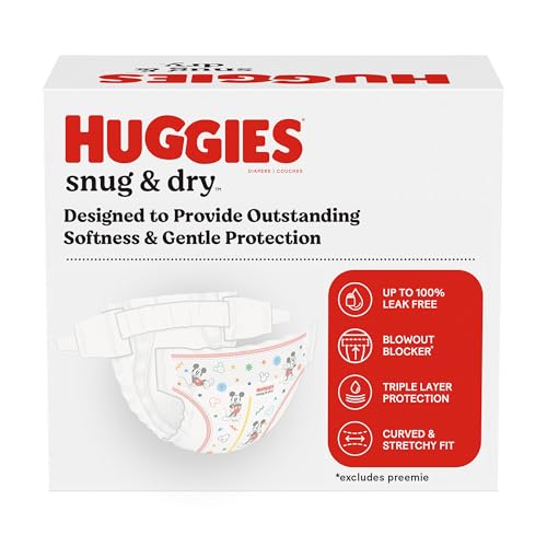 Huggies Size 2 Diapers, Snug & Dry Baby Diapers, Size 2 (12-18 lbs), 222 Count (3 Packs of 74), Packaging May Vary