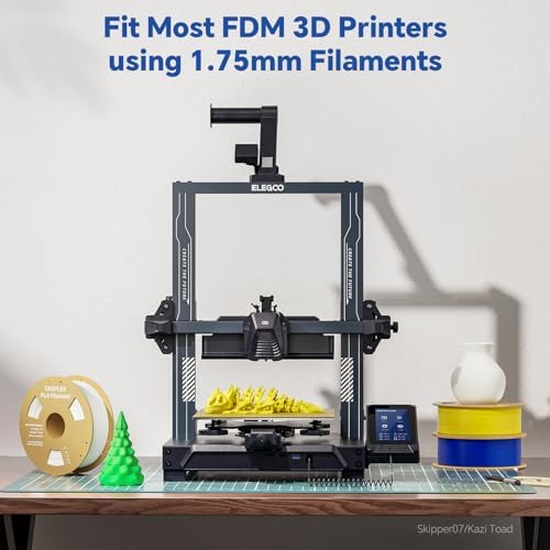 DEEPLEE PLA 1.75mm 3D Printer Filament, Dimensional Accuracy +/- 0.02mm, Neatly Wound, No Clogging, Vacuum Package, Fits for Most FDM 3D Printers, Cardboard Spool 2kg Black + 2kg White